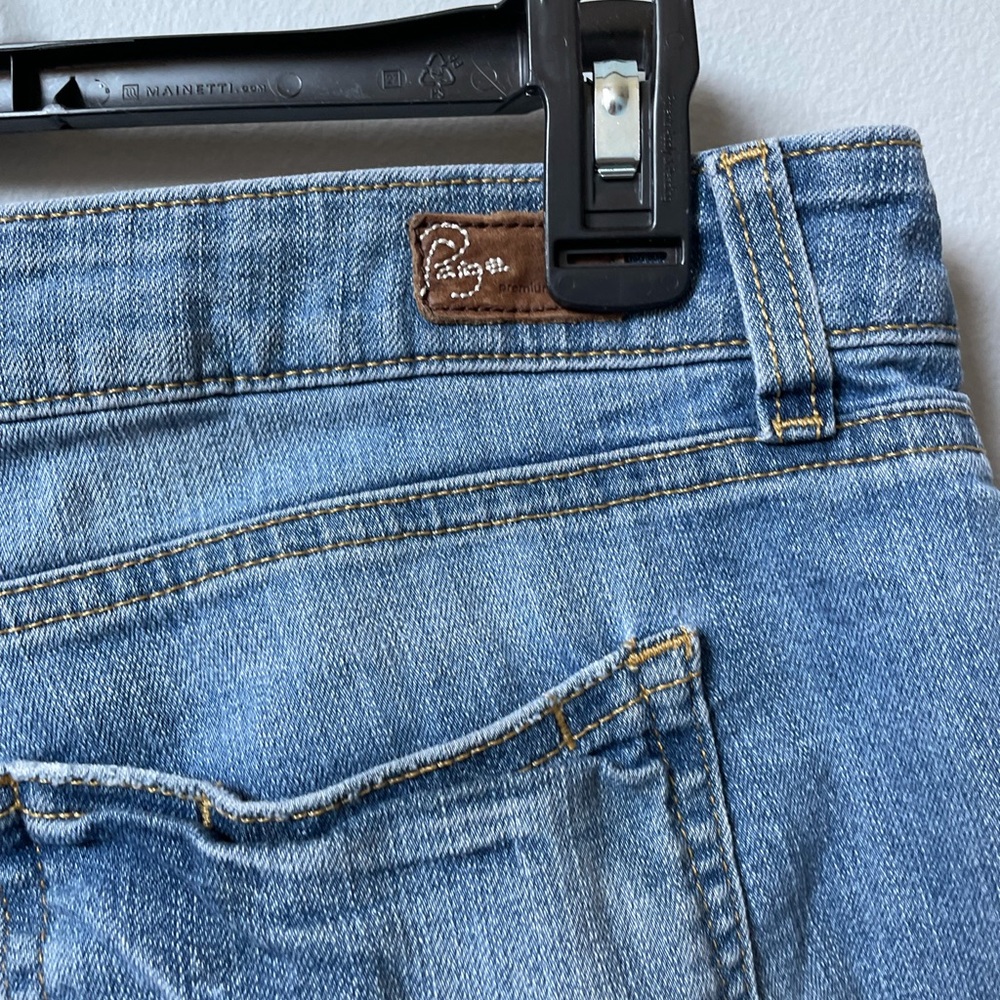 Paige Denim Frayed Hem Light Wash Shirts. Size 28 - Picture 8 of 11